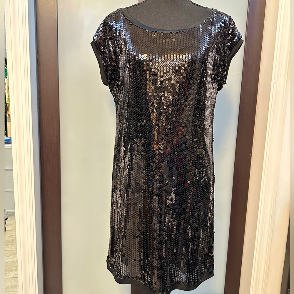 August Silk Sequin Dress Size S